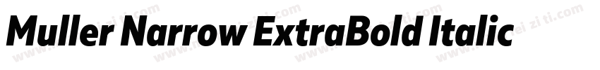 Muller Narrow ExtraBold Italic字体转换